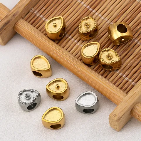 304 Stainless Steel Teardrop Spacers Beads Water Drop Loose Beads For DIY Necklace Bracelet Making Accessories Gold Silver Metal Beads