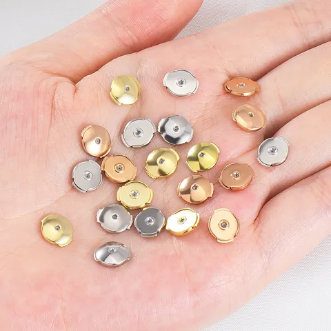 Earring Back Only Copper Silicone Core UFO Shape Large Earring Backs Secure Lock Stopper For DIY Jewelry Making Findings Accessory