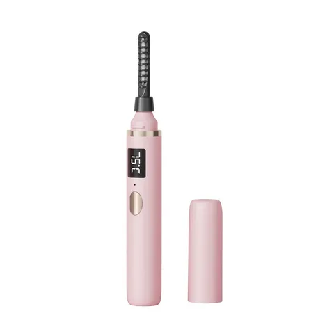 Electric Heated Eyelash Curler Digital Display Rechargeable Portable Eye Lashes Makeup Tool With Replacement Heads