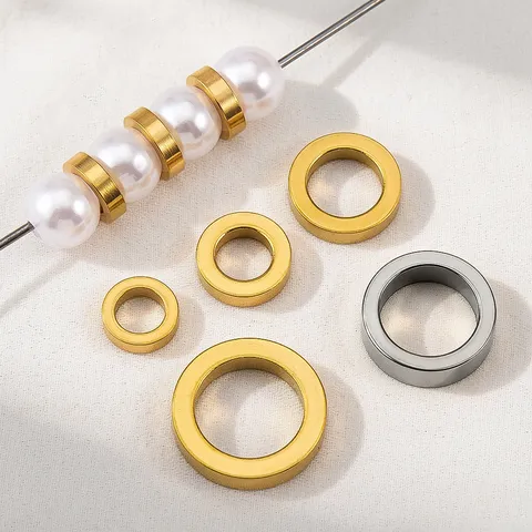 Anneaux Intercalaires Ronds en Acier Inoxydable Sans Soudure Gros Trou Lisse Fermé Pour la Fabrication de Bijoux DIY Bracelet Collier Anneaux de Connexion