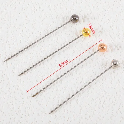 Stainless Steel Ball Head Sewing Pins Decorative Pearly Positioning Needles For Fabric DIY Dressmaking Tailoring Home Office Tool