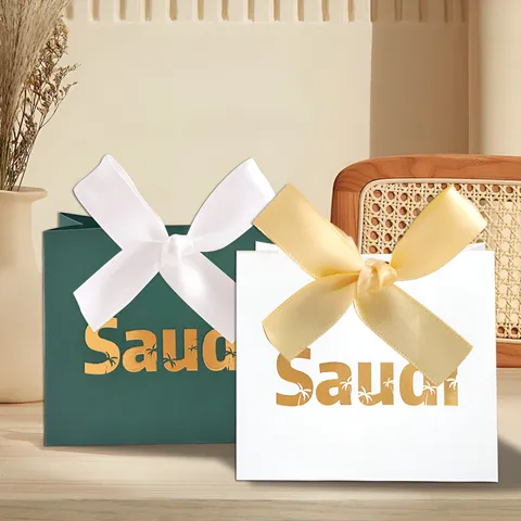 Caja de Dulces de Palmera de Arabia Saudita Mini Caja de Embalaje de Regalo Con Lazo de Satén Grande Cajas de Favor de Cartón Para Bodas