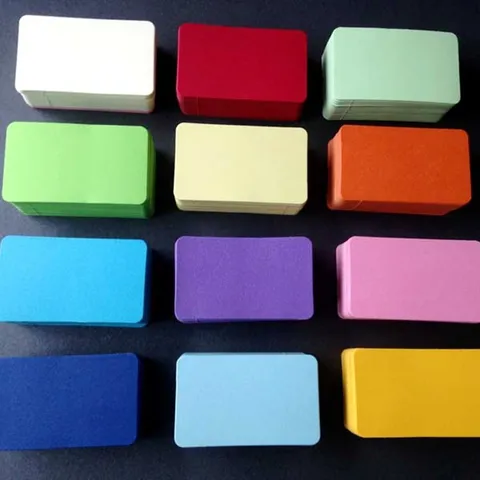 Tarjetas de Mensaje de Cartulina en Blanco Multicolor Con Esquinas Redondeadas Tarjetas Didácticas DIY para Niños Estudiantes 100 Hojas