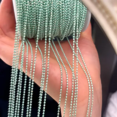 Fine Copper Ball Bead Chain For DIY Jewelry Making Colorful Metal Findings For Hairpins Tassels And Handcrafted Accessories