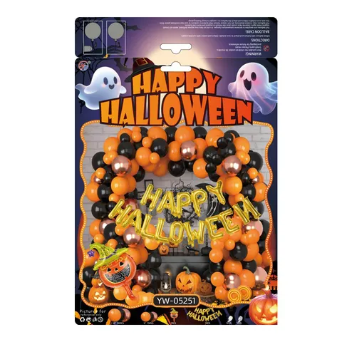 Halloween Party Dekoration Ballon Arch Girlande Kit Aluminiumfolie Latex Vampir Mädchen Kürbis Geist Ballons Für Party Deko