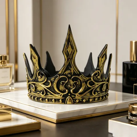 Nordische Mittelalter Retro König Krone Halloween Maskerade Kostüm Party Kopfschmuck Leichtes PU Antik Gold Silber Krone Requisite