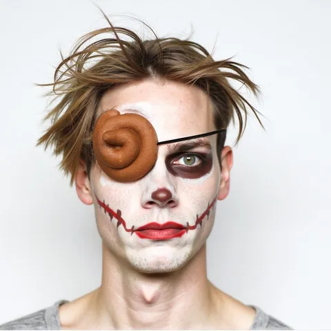 Realistic Simulation Poop Eyepatch For Halloween April Fool Day Prank Prop Creative Spoof Plastic Brown Mask Party Accessory