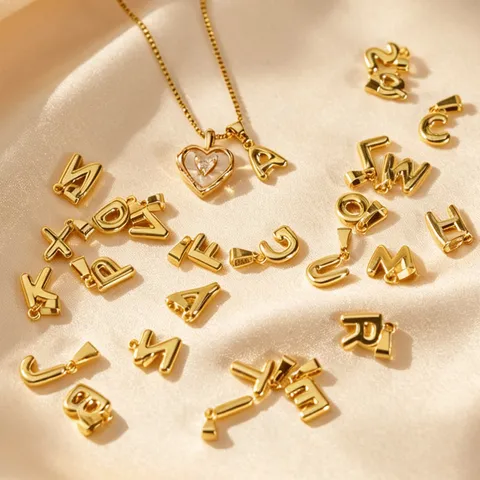 Edelstahl Perlmutt Herz Buchstabe Anhänger Halskette Vergoldet Zart Initiale Schmuck Geschenk für Damen
