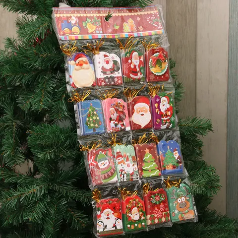 Weihnachtsbaum Wunschkarten Kleine Grußkarten Hängeetiketten Für Geschenkdekoration Weihnachtsmann Schneemann Muster Feiertagsartikel