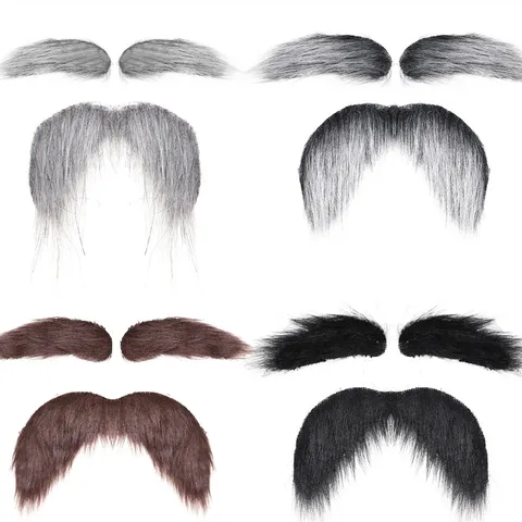 Halloween Realistischer Falscher Bart Schnurrbart Weihnachtsmann Langhaar Synthetikbart Party Verkleidung Cosplay Kostümzubehör Für Damen Herren