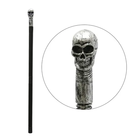 Cetro de Disfraz de Halloween para Niños Adultos Desmontable de 3 Piezas Bastón de Rey Reina Cobra Calavera Varita Mágica