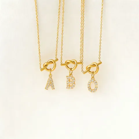 Minimalistisch Edelstahl Buchstabe Anhänger Halskette Vergoldet Strass Initial Kette Modeschmuck Für Damen Herren