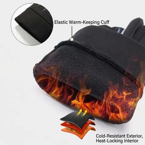 Outdoor Sports Winter Cycling Gloves Thermal Windproof Waterproof Touch Screen Full Finger Non-Slip Gloves For Men Women