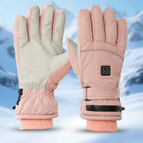Winter Heated Gloves USB Rechargeable Thermal Waterproof Touch Screen Warm Gloves For Outdoor Sports Skiing Cycling