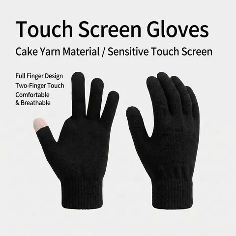 Winter Touchscreen Strickhandschuhe Damen Warme Ananas Muster Acryl Handschuhe Tägliche Kaltes Wetter Outdoor Handwärmer