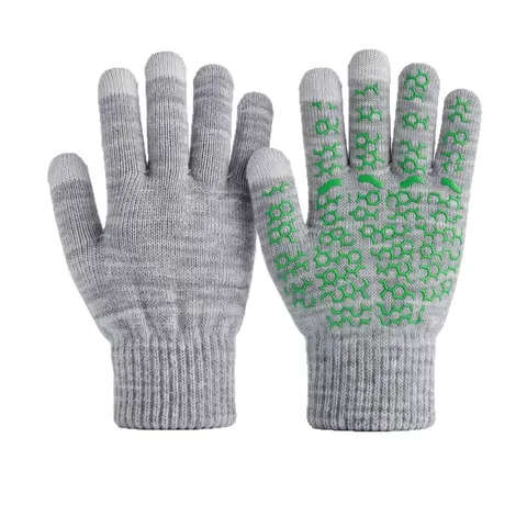 Guanti Touch Screen Lavorati a Maglia Caldi e Spessi Invernali Unisex Antiscivolo Nido d'Ape Ciclismo Corsa Sport all'Aperto