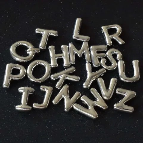 Kupfer Buchstabe Anhänger Halskette Minimalist Silber Ton Box Kette Mode Schmuck
