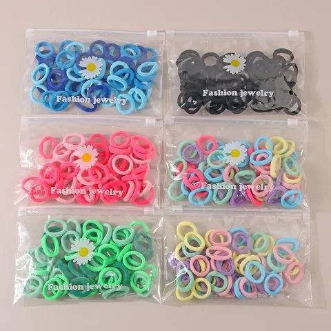 Hochelastische Nahtlose Stoff Haargummis Für Damen Kinder Weiche Scrunchies Minimalistische Bunte Haarbänder Langlebige Haarseil Accessoires