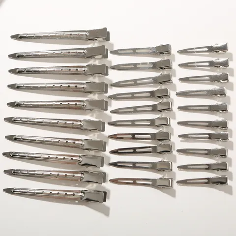 Professional Metal Duckbill Hair Clips Set For Hair Root Volumizing Hair Sectioning Positioning Clips For Women Makeup Styling Silver Hair Pins Star Shape Hair Clips