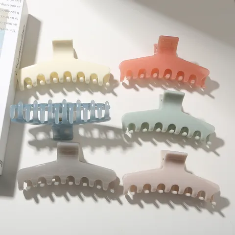 Morandi Jelly Color Hair Claw Clips Μινιμαλιστικά Γεωμετρικά Κλιπ Μαλλιών Σχήματος Τ Λακαρισμένα Μεγάλα Τσιμπιδάκια για Γυναίκες Μόδα Αξεσουάρ Μαλλιών