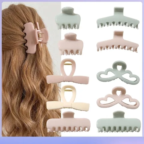 Morandi Jelly Color Hair Claw Clips Μινιμαλιστικά Γεωμετρικά Κλιπ Μαλλιών Σχήματος Τ Λακαρισμένα Μεγάλα Τσιμπιδάκια για Γυναίκες Μόδα Αξεσουάρ Μαλλιών