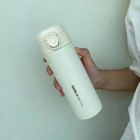 Moderne 316 Roestvrijstalen Geïsoleerde Waterfles Draagbare Bounce Deksel Thermos Met Filter Voor Studenten Auto Buiten