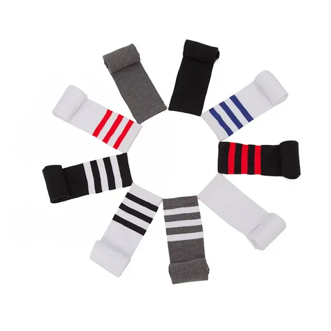 Calcetines Largos Encima de la Rodilla Estilo Preppy para Mujer Algodón Peinado Rayado Medias hasta el Muslo Moda Casual