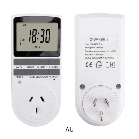 Prise Minuterie Numérique Interrupteur Minuterie Électronique Programmable Avec Écran LCD Pour Appareils Électroménagers