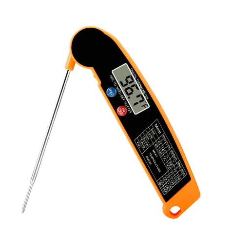 Foldable Digital Food Thermometer Instant Read Kitchen Meat Cooking BBQ Water Temperature Gauge With Stainless Steel Probe