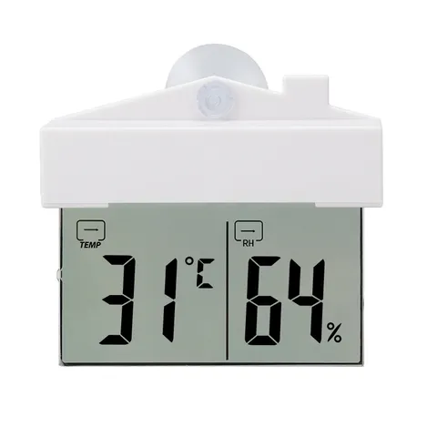 Thermo-Hygromètre Numérique Intérieur Température Et Humidité Moniteur Écran LCD Design Ventouse Maison Bureau