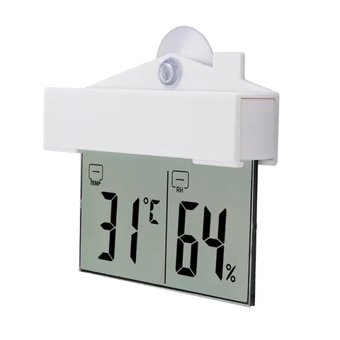 Thermo-Hygromètre Numérique Intérieur Température Et Humidité Moniteur Écran LCD Design Ventouse Maison Bureau