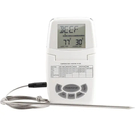 Thermomètre Alimentaire Numérique Thermomètre à Viande de Cuisine Avec Sonde Pliante Affichage LCD Pour Cuisson BBQ