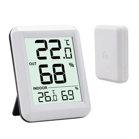 Thermomètre Hygromètre Numérique Sans Fil Intérieur Extérieur Moniteur De Température Humidité De La Pièce Avec Capteur À Distance Bureau Mur