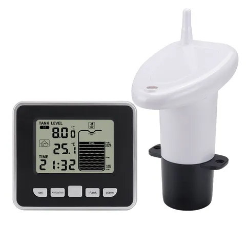 Détecteur de Niveau de Liquide à Ultrasons pour Réservoir d'Eau Moniteur Émetteur Récepteur Alarme de Température