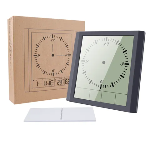 Multifunctional Digital Wall Clock Large LCD Screen Electronic Desk Clock With Temperature Humidity Alarm And Calendar