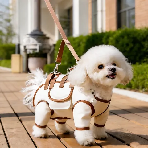 Sac de Transport pour Animal en Tissu Oxford Respirant Portable Sac Bandoulière pour Petits Chiens Chats Voyage en Plein Air