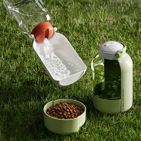 Bouteille d'Eau Portable pour Animaux de Compagnie Grande Capacité Voyage en Plein Air Abreuvoir et Tasse pour Chien
