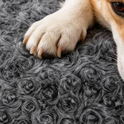 Tapis Chaud d'Hiver pour Animaux en Velours Rose Coussin Chauffant Épaissi Antidérapant pour Chats et Chiens