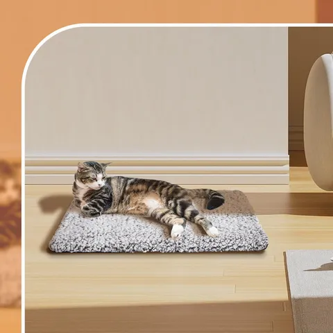 Tapis Chauffant pour Animal de Compagnie Tapis Thermique Chat Chien Polaire Douce Tapis de Lit Chaud pour Intérieur