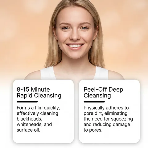 Deep Cleansing Blackhead Removal Peel Off Mask Set Nose Pore Strips With Scraper And Paper For Facial Care