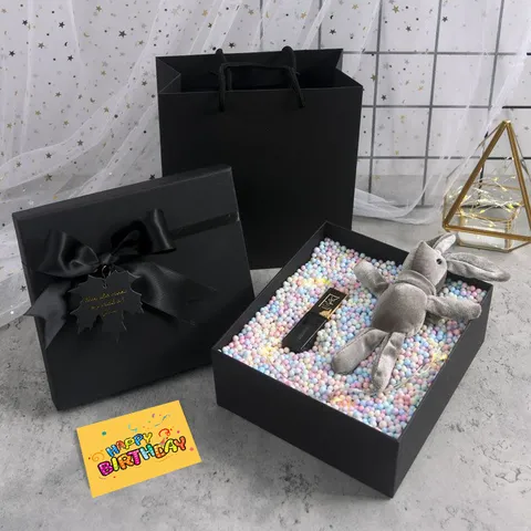 Yellow Happy Birthday Greeting Card Small Message Gift Decoration Card For Birthday Party Colorful Letter Print Paper Card