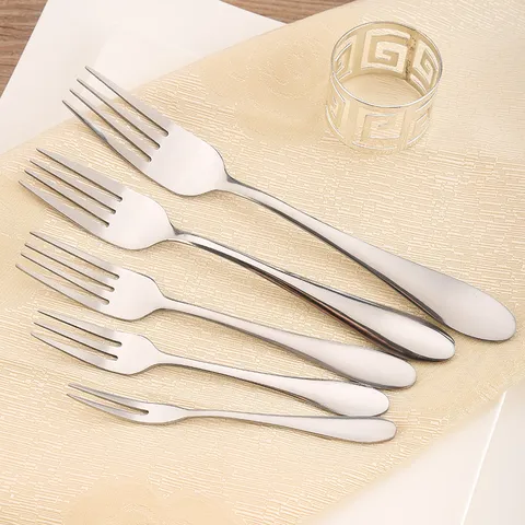 410 Stainless Steel Mirror Polished Dinner Fork Simple Modern Dessert Fruit Cake Fork For Home Restaurant Hotel Banquet