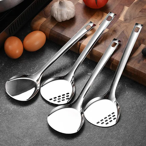 Pelle de Cuisine Mini en Acier Inoxydable 304 Pelle Ajourée Poli Miroir Ustensile de Cuisine pour Maison Restaurant