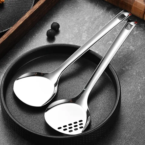 Pelle de Cuisine Mini en Acier Inoxydable 304 Pelle Ajourée Poli Miroir Ustensile de Cuisine pour Maison Restaurant