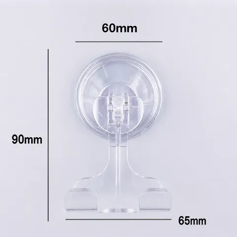 Gancio a Ventosa Sotto Vuoto in Plastica Trasparente Senza Foratura Senza Tracce Appendiabiti da Parete per Cucina Bagno Rasoio