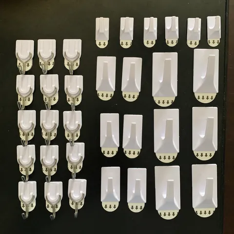 Ganci Adesivi Moderni in ABS Bianco Appendiabiti da Parete Senza Fori Per Cucina Bagno Porta Organizzazione Domestica Ganci