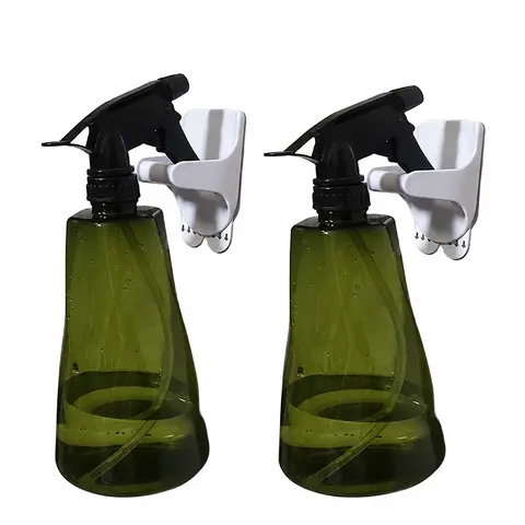 Supporto da Parete per Flacone Spray in Plastica ABS Adesivo Scaffale di Stoccaggio per Cucina e Bagno