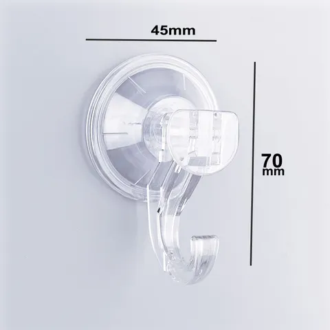 Ganci a Ventosa in Plastica Trasparente per Carichi Pesanti Impermeabile Resistente all'Umidità Senza Foratura per Bagno Cucina
