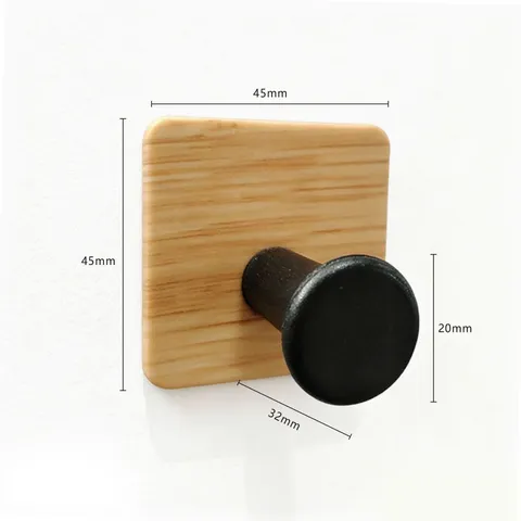 Gancio da Parete in Plastica Senza Foratura Imitazione Venatura del Legno Gancio Adesivo Cucina Bagno Organizzatore