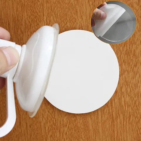 Acrylic Round Trace Free Double Sided Sticker Transparent Suction Cup Auxiliary Pad Sticky Tape Wall Hanging Film